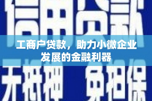 白云鄂博矿区工商户贷款，助力小微企业发展的金融利器