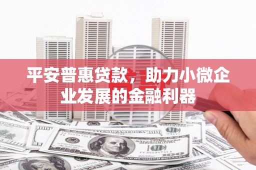 白云鄂博矿区平安普惠贷款，助力小微企业发展的金融利器