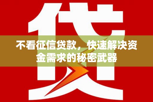 白云鄂博矿区不看征信贷款，快速解决资金需求的秘密武器