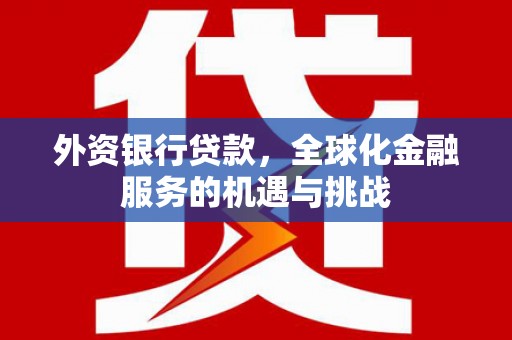 白云鄂博矿区外资银行贷款，全球化金融服务的机遇与挑战