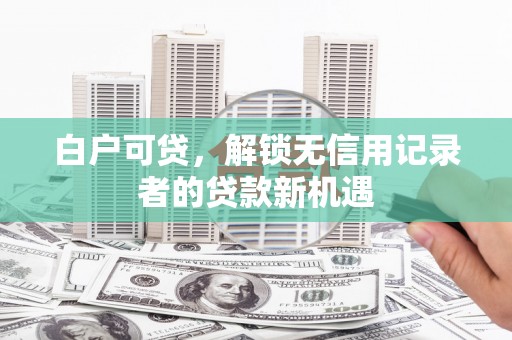 白云鄂博矿区白户可贷，解锁无信用记录者的贷款新机遇