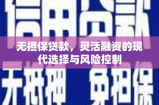 白云鄂博矿区无担保贷款，灵活融资的现代选择与风险控制