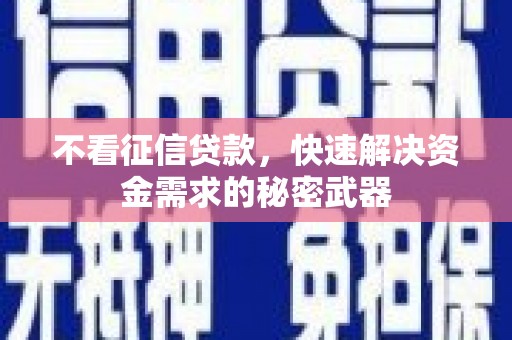 白云鄂博矿区不看征信贷款，快速解决资金需求的秘密武器